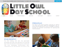 Tablet Screenshot of littleowldayschool.com